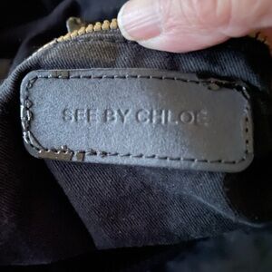 See By Chloe Black Nylon Bag with Gold Accents